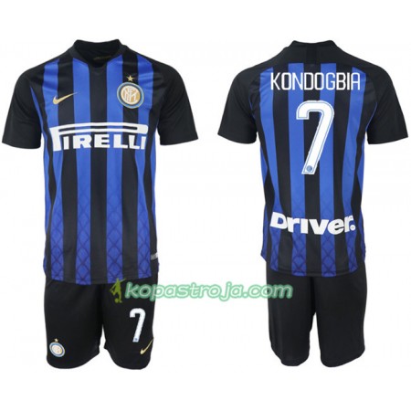 Billiga Fotbollströjor Inter Milan KONDOGBIA 7 Barn Hemma tröja 2018/19 Kortärmad